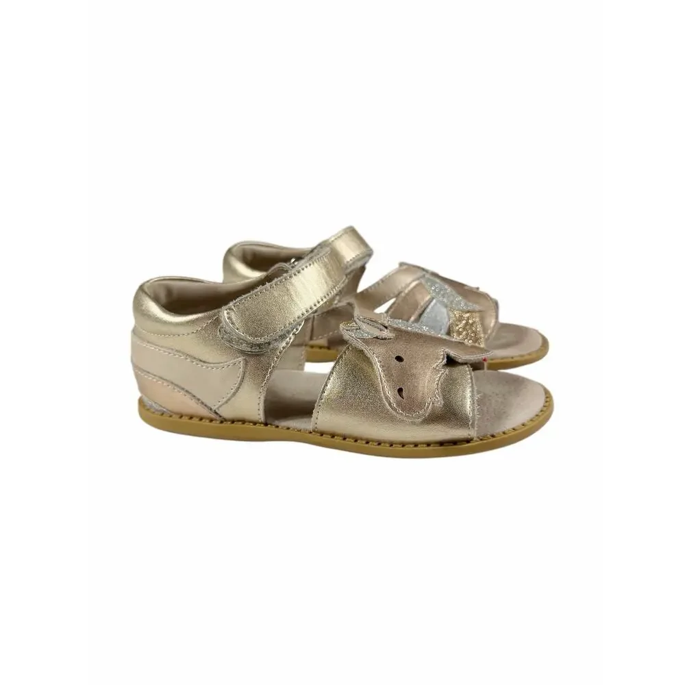 Livie & Luca Unicorn Sandals Gold Metallic Size 12 toddler girls